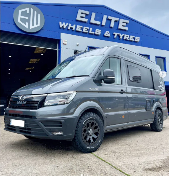 17" Volkswagen Crafter MAN TGE Black Rhino Warlord Gunmetal Alloy Wheels & BFG KO3 Tyres - Image 4