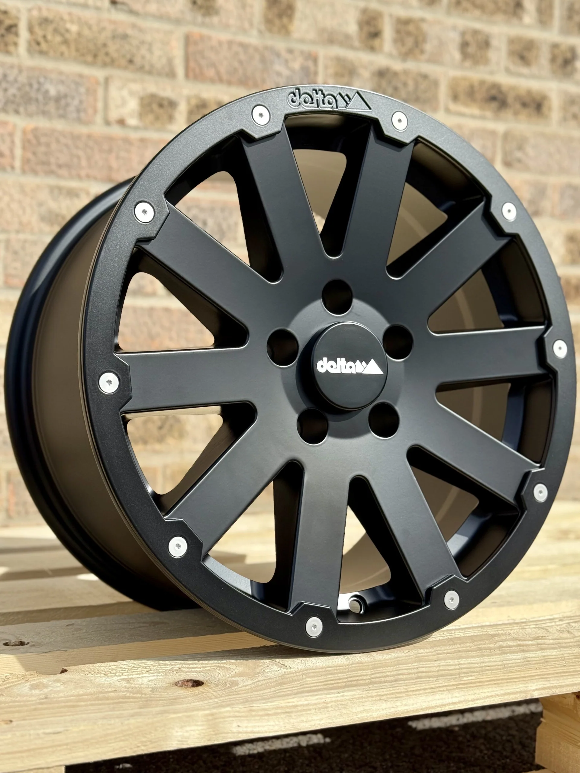 x5 17" Volkswagen Crafter MAN TGE Delta Hanma Matt Black Alloy Wheels