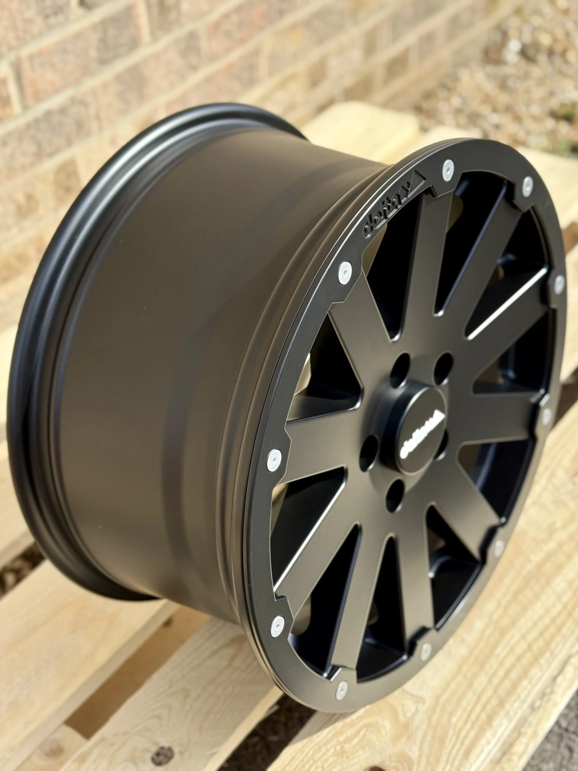x5 17" Volkswagen Crafter MAN TGE Delta Hanma Matt Black Alloy Wheels - Image 3