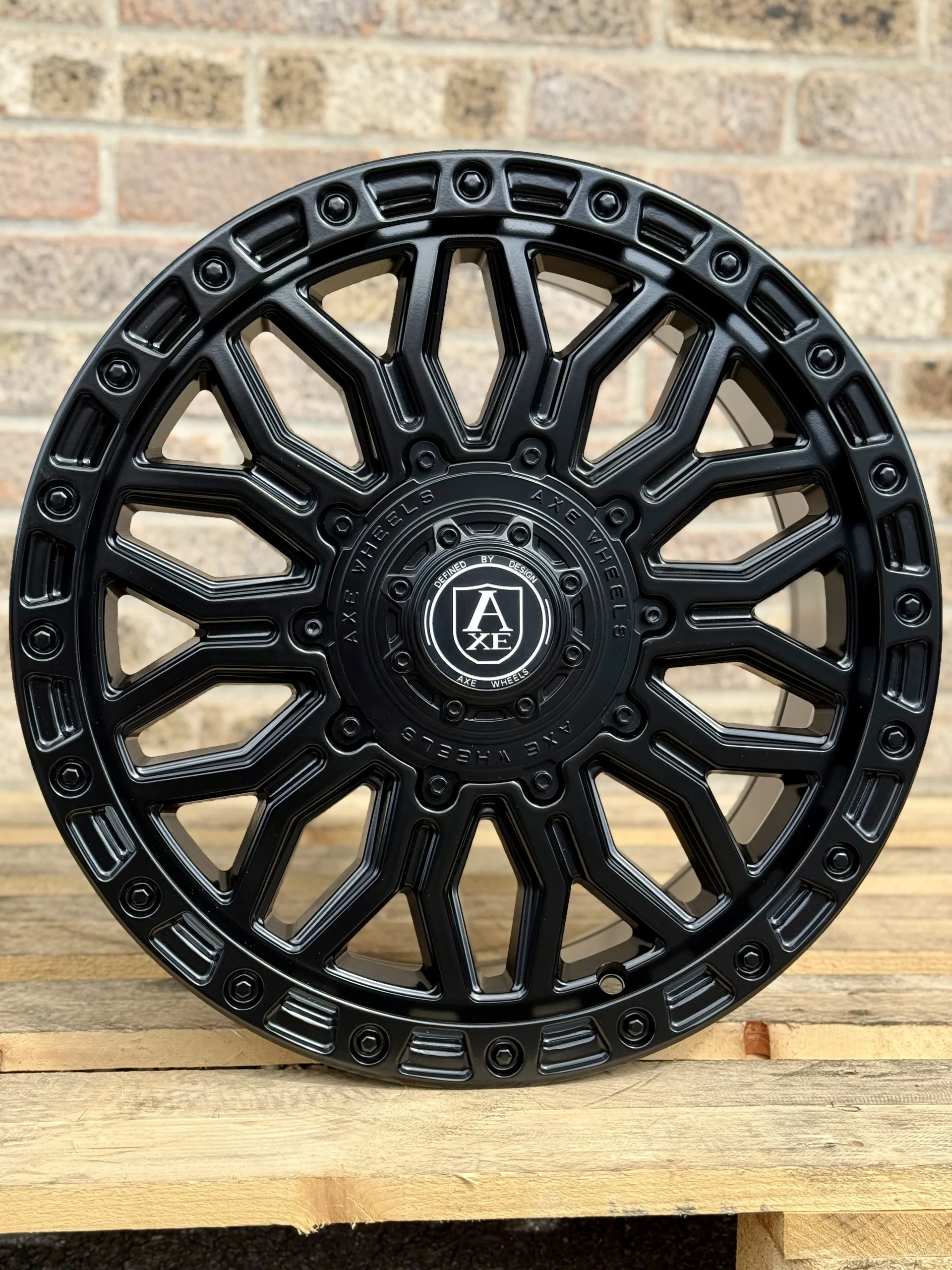 17" Volkswagen Transporter AXE EX39 Satin Black Alloy Wheels - Image 2