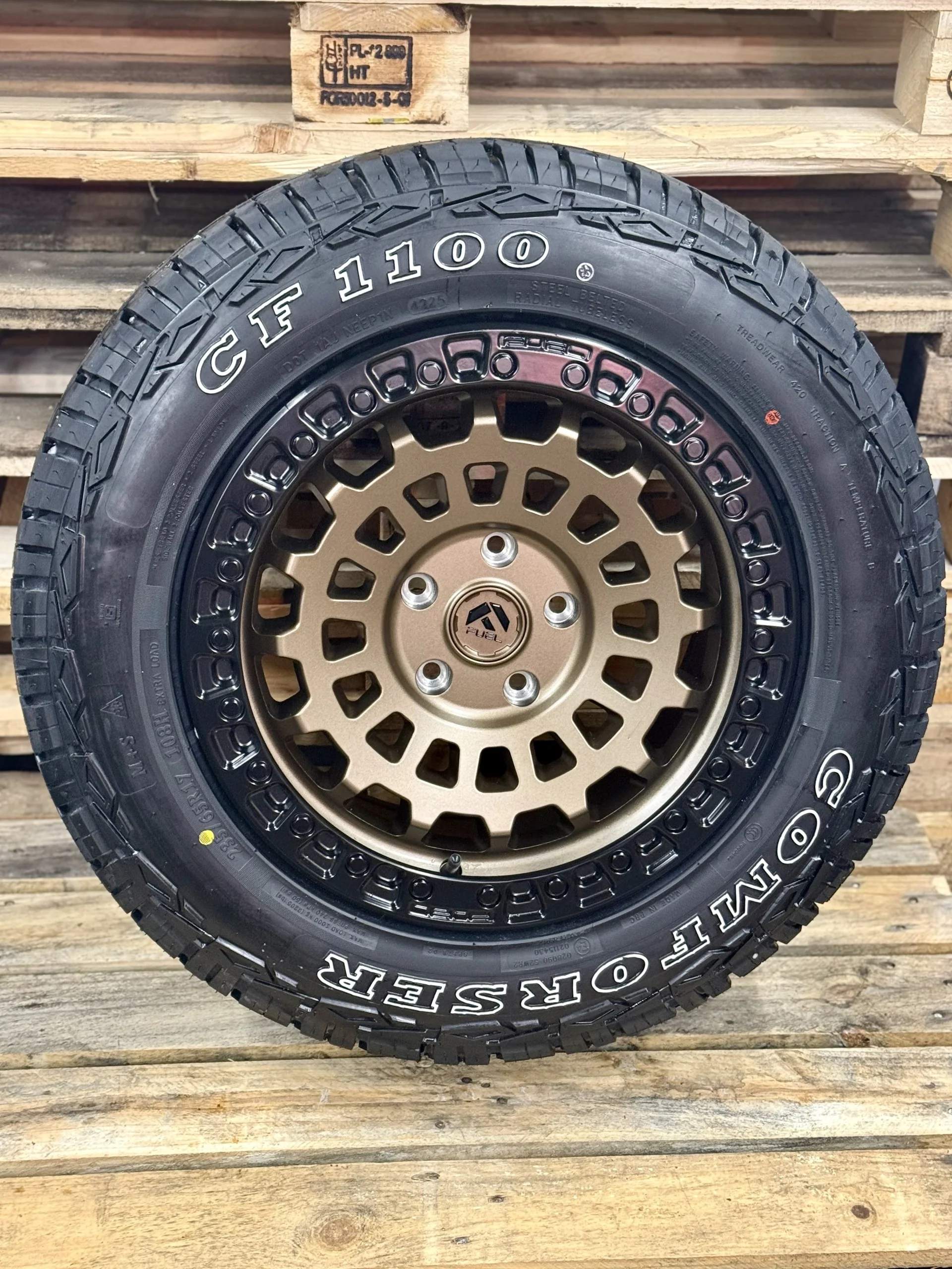 17" Volkswagen Transporter Fuel Zephyr Matt Bronze Alloy Wheels and Tyres - Image 2