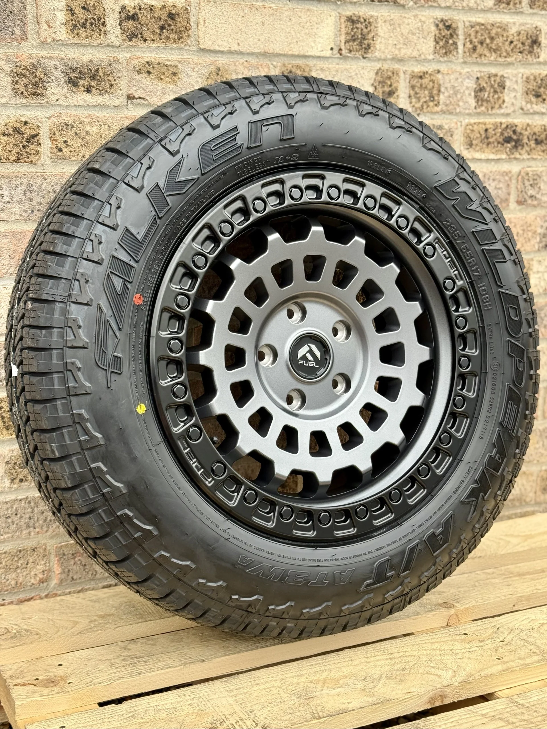 17" Volkswagen Transporter Fuel Zephyr Matt Grey Alloy Wheels and Tyres