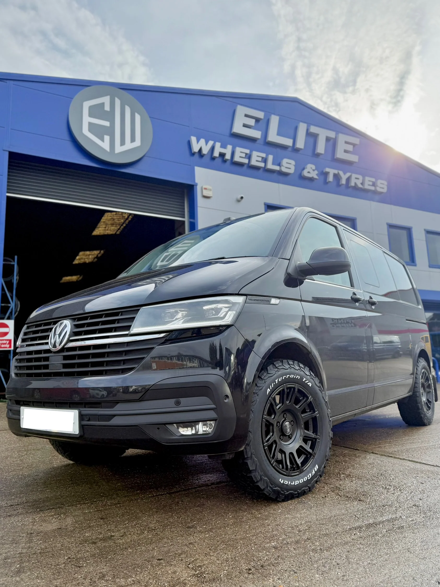 17" Volkswagen Transporter OZ Rally Legend Matt Black Alloy Wheels - Image 5