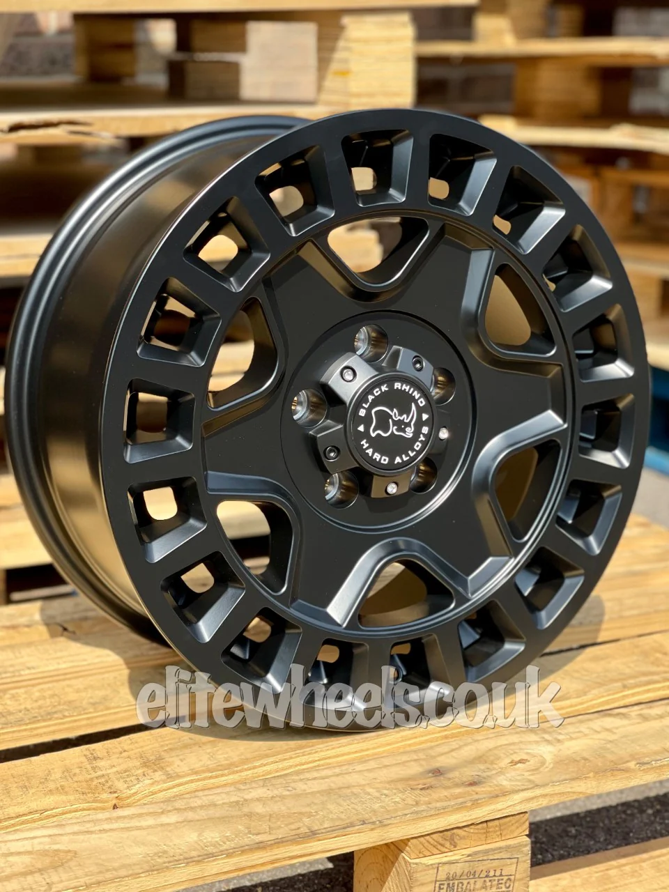 17" Volkswagen Transporter Black Rhino York Matt Black Alloy Wheels - Image 2