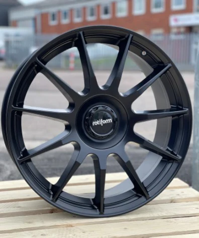 18" Volkswagen Caddy Rotiform DTM Matt Black Alloy Wheels - Image 2