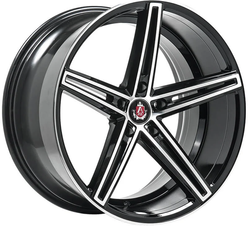 2 x AXE EX14 BLACK & POLISHED & 2 x 225/35ZR19 (88Y) XL MICHELIN PILOT SPORT 4S + 2 x AXE EX14 BLACK & POLISHED & 2 x 265/30ZR19 (93Y) XL MICHELIN PILOT SPORT 4S DT1