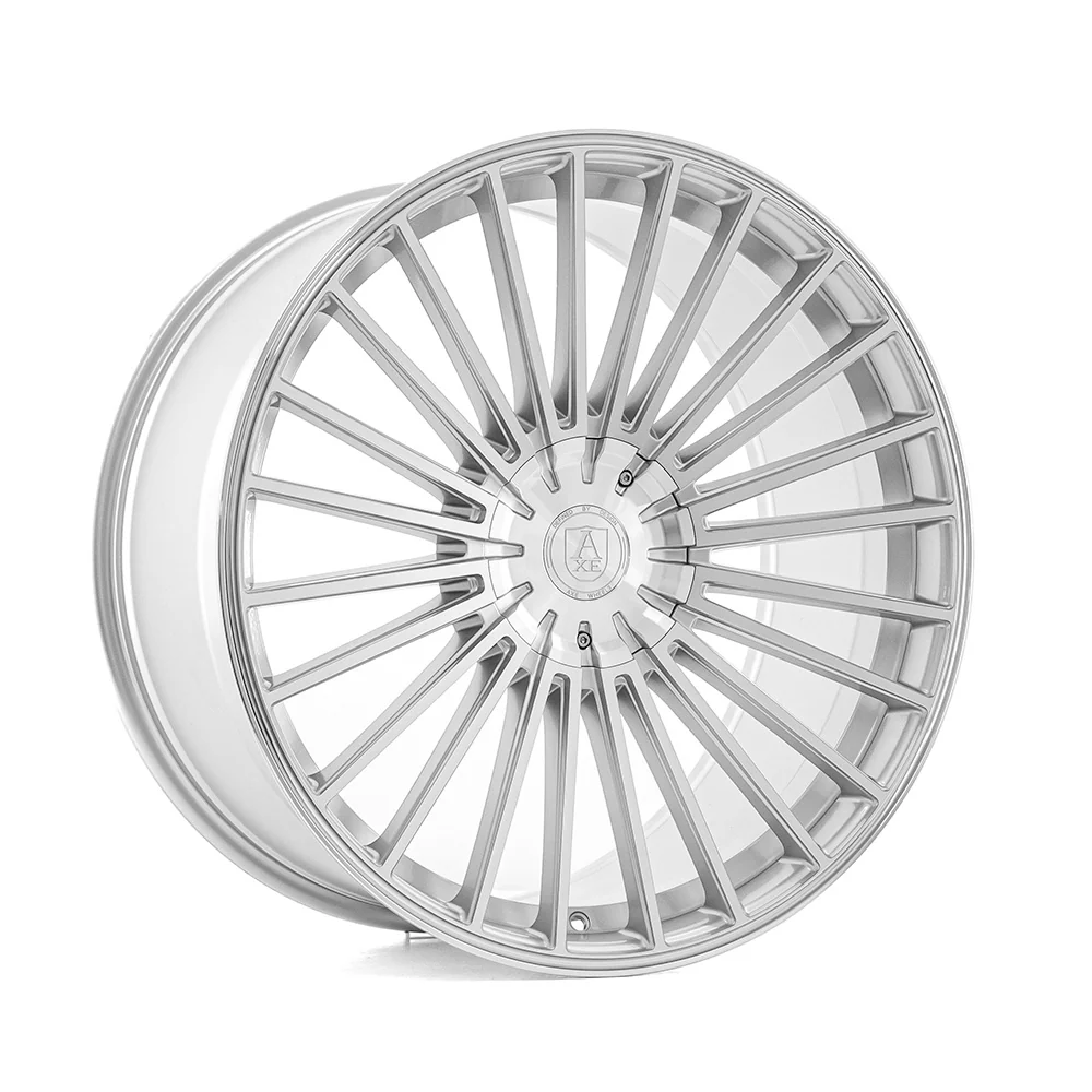 2 x AXE EX50 GLOSS SILVER & POLISHED & 2 x 245/35ZR20 95Y XL DYNAMO STREET-H MU02 + 2 x AXE EX50 GLOSS SILVER & POLISHED & 2 x 275/30ZR20 97Y XL DYNAMO STREET-H MU02