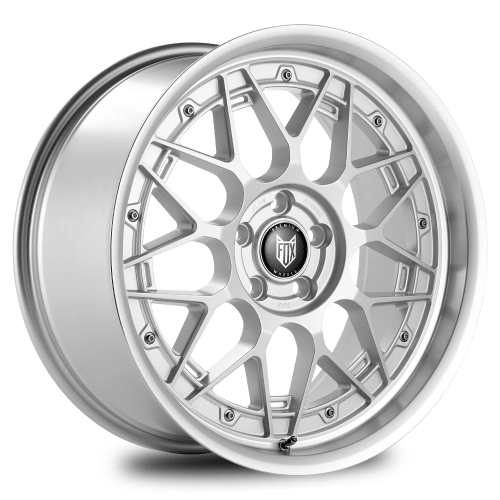 2 x FOX HIRO SATIN SILVER POLISHED LIP / 2 x FOX HIRO SATIN SILVER POLISHED LIP