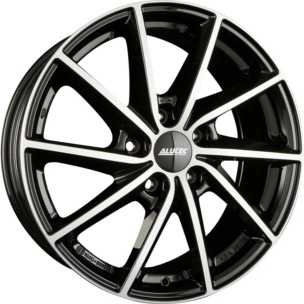 4 x ALUTEC Singa diamond black front polished & 4 x 195/65R15 KORMORAN ROAD PERF 91V