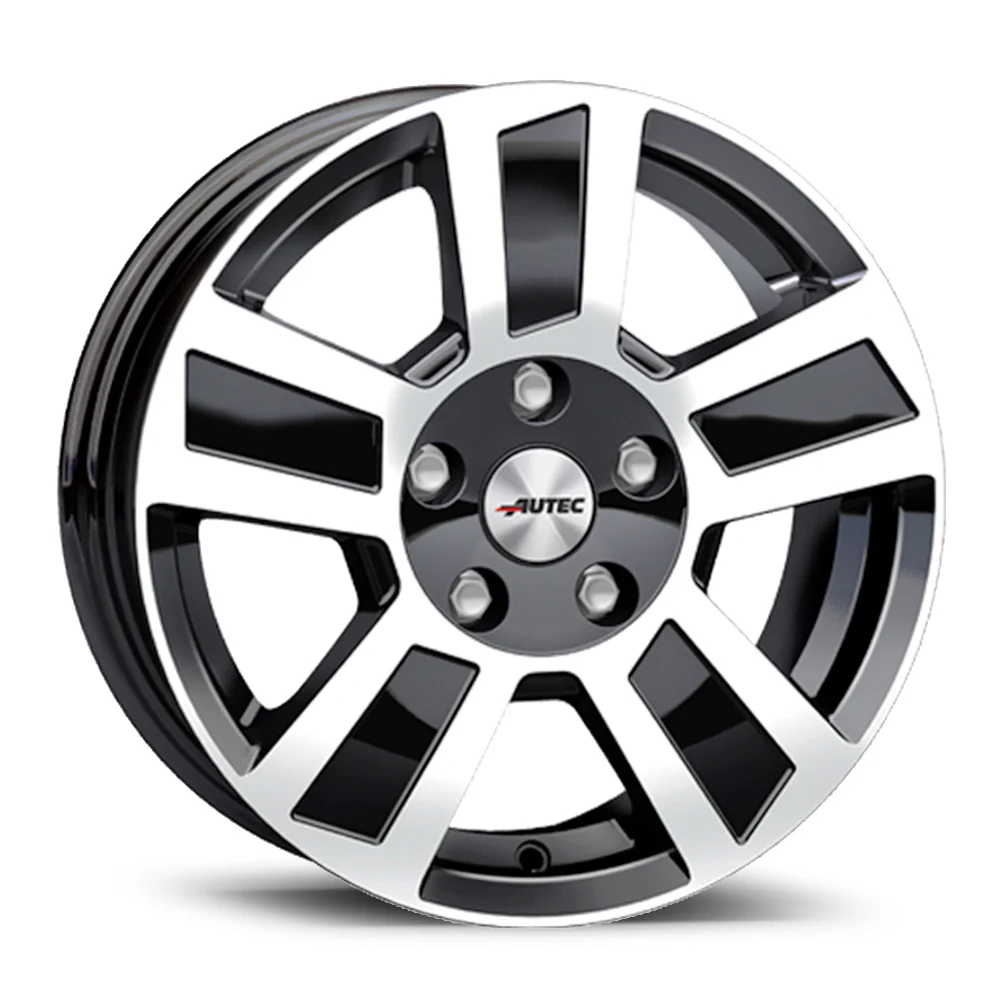 4 x Autec Tigris schwarz poliert & 4 x 165/60R15 81H XL CONTINENTAL CONTIECOCONTACT 5