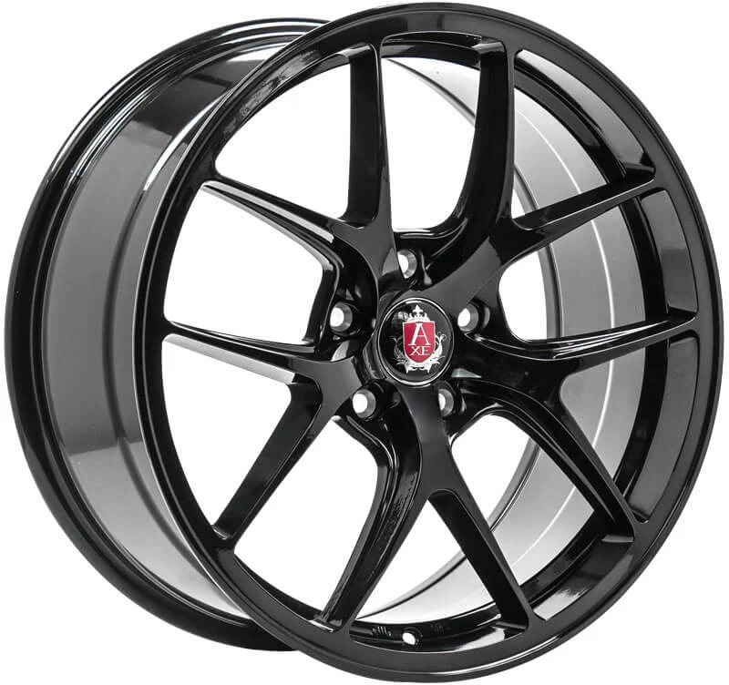 4 x AXE EX34 GLOSS BLACK & 4 x 265/30R20 MICH PSPT2 94YXL RO1