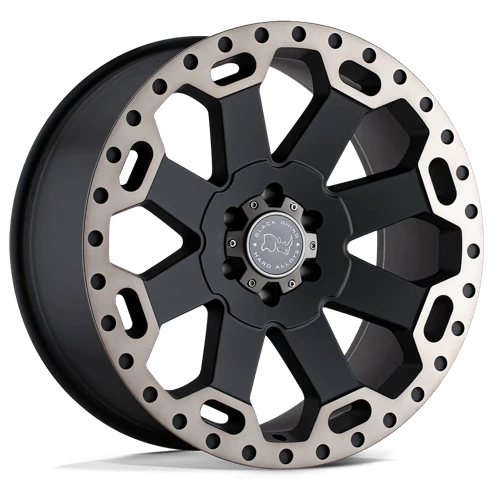 4 x Black Rhino WARLORD MATTE BLACK W/ MACHINED DARK TINT & 4 x BFG LT285/65R18 121/118R ALL TERRAIN KO2 RWL