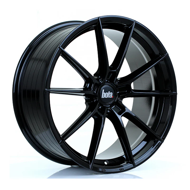 4 x BOLA B19 GLOSS BLACK & 4 x 225/40R19 MI PILOT SPORT 5 93Y XL