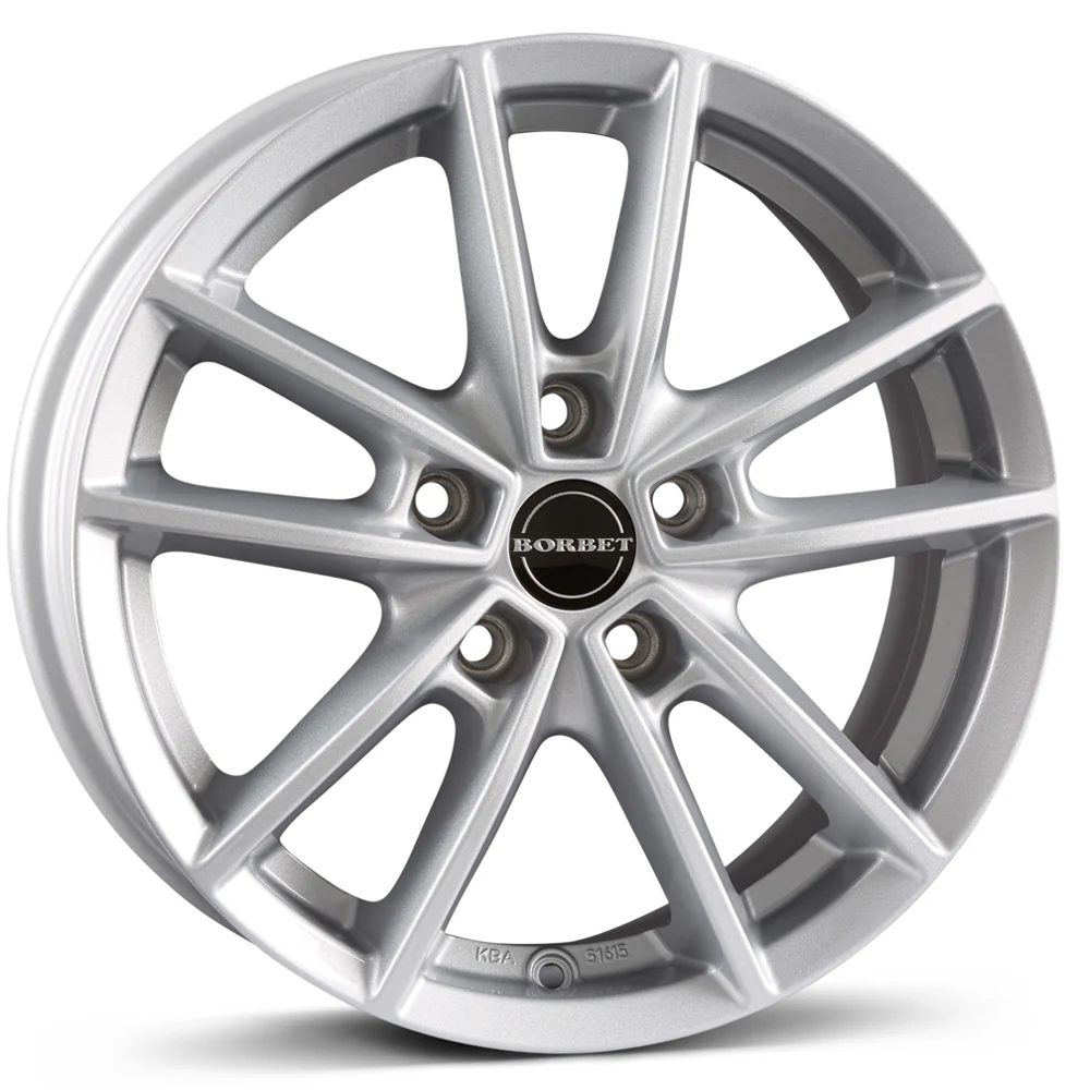4 x Borbet W crystal silver & 4 x 195/55R15 FALKEN AS210 85H AS
