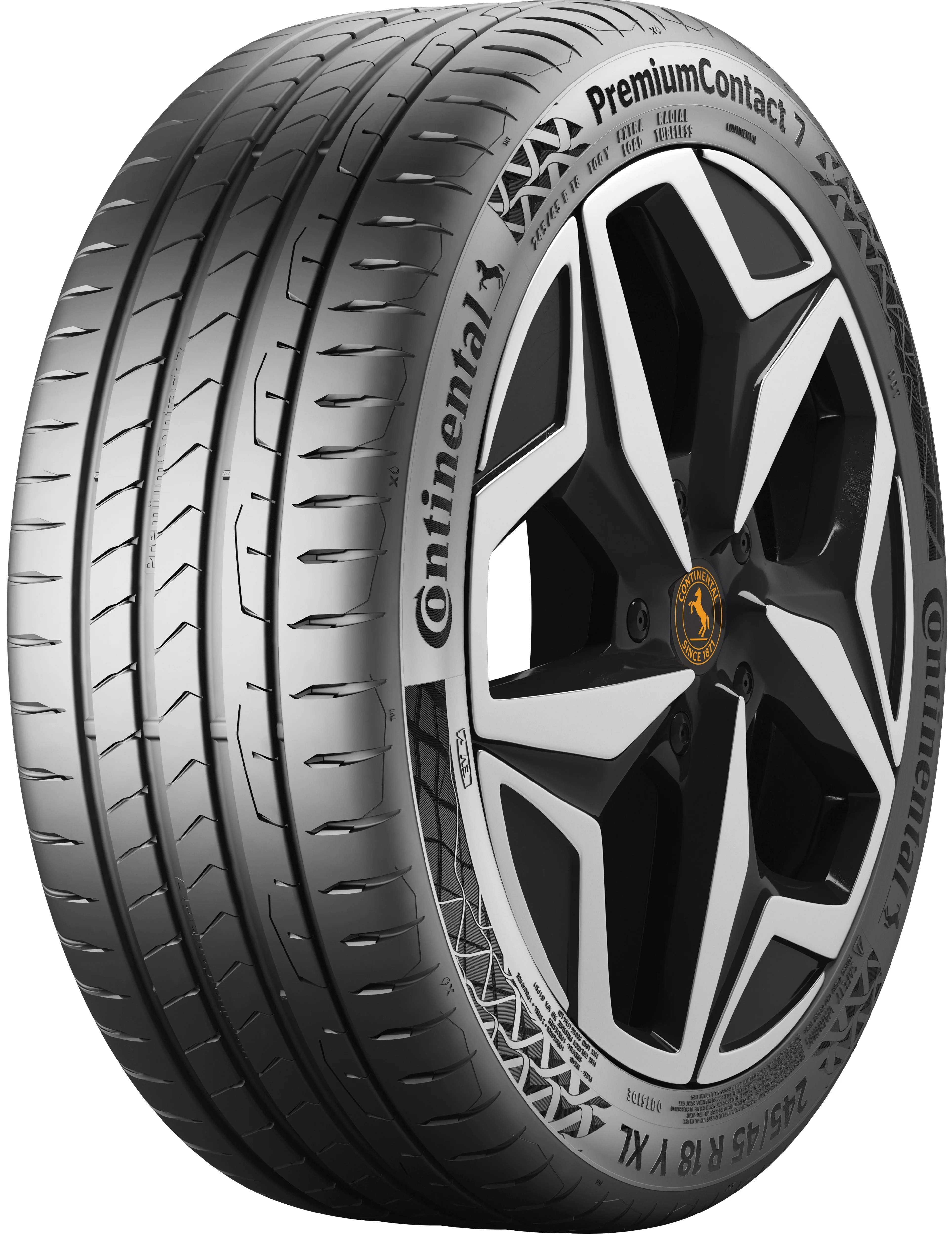 4 x Cades Wheels Seline Silver & 4 x 225/40R18 92Y XL CONTINENTAL FR CONTIPREMIUMCONTACT 7