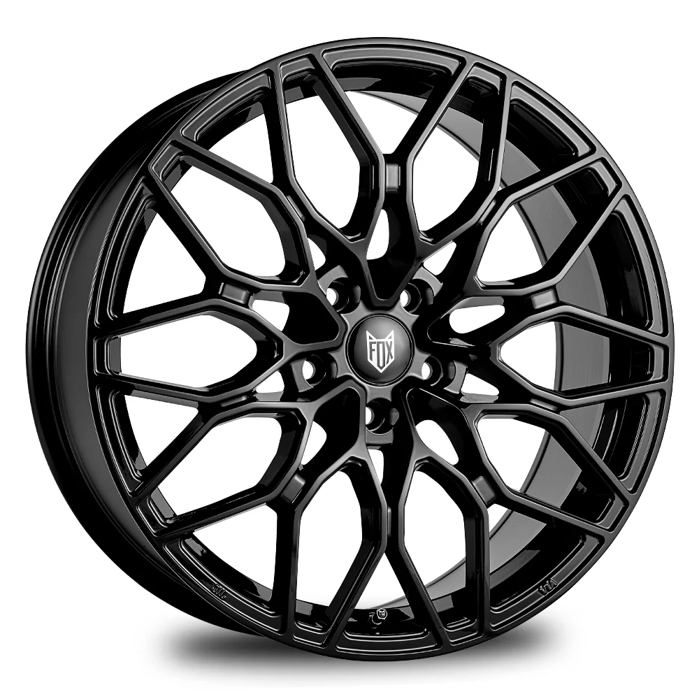 4 x FOX FX9 GLOSS BLACK & 4 x 245/40ZR19 98Y XL ACCELERA IOTA EVT