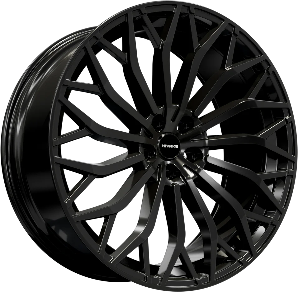 4 x Hawke Wheels Zenith Black & 4 x 275/45ZR22 112W XL KUSTONE PASSION P9