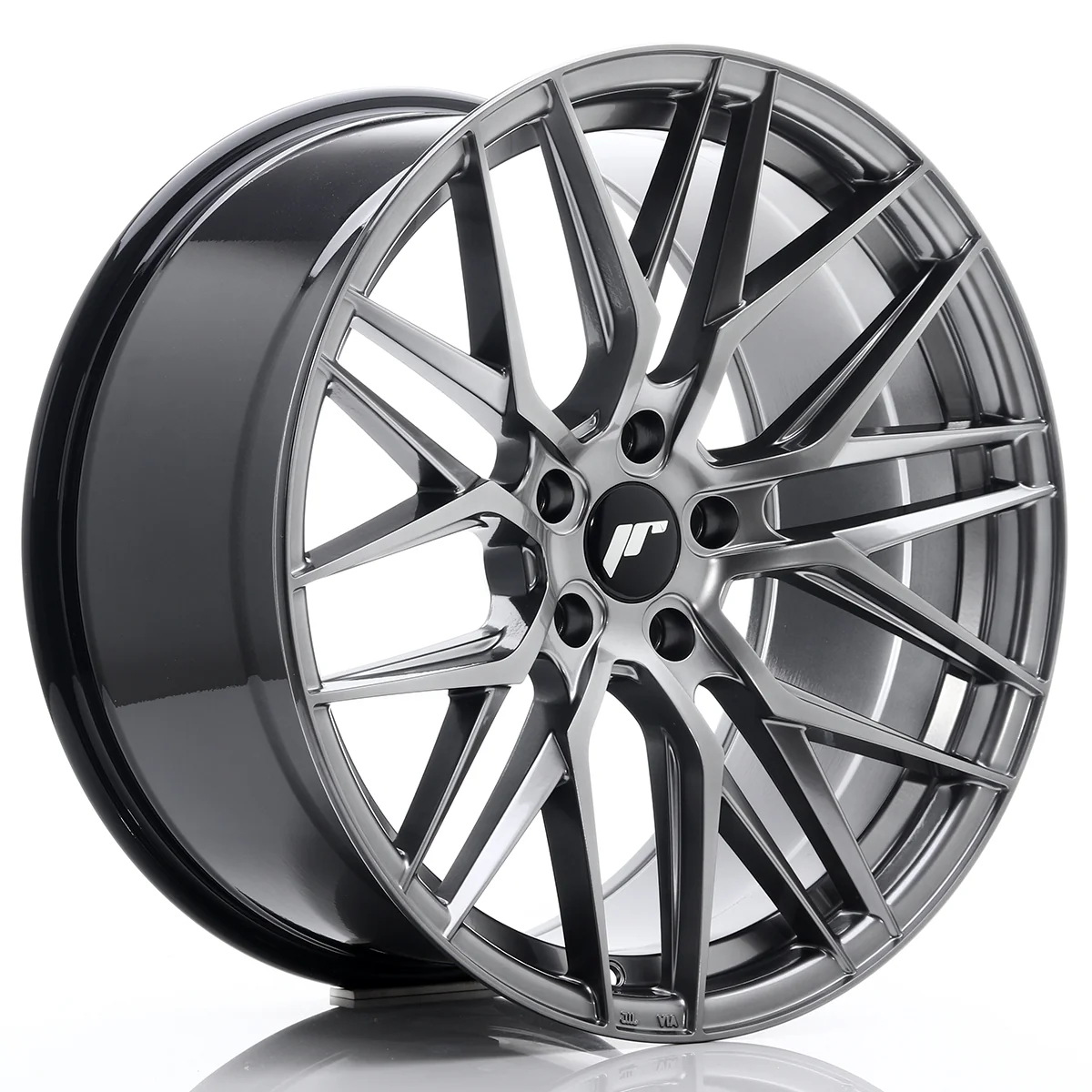 4 x JR Racing JR28 Hyper Black & 4 x 235/50ZR17 100W XL KUSTONE PASSION P9