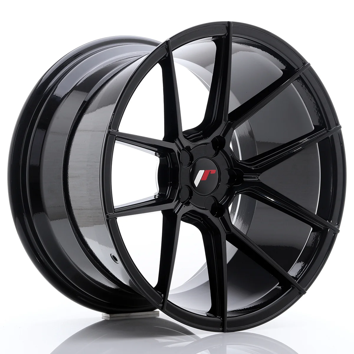 4 x JR Racing JR30 Glossy Black & 4 x 265/30ZR20 94Y XL NANKANG AS-2+ SPORTNEX