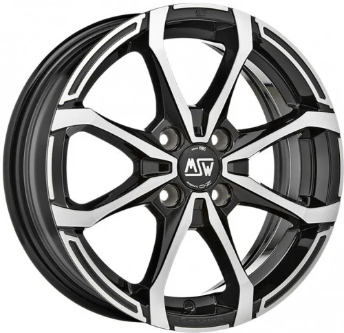 4 x MSW MSW X4 GLOSS BLACK FULL POLISHED & 4 x 195/45R16 MICH SPT3 84V XL