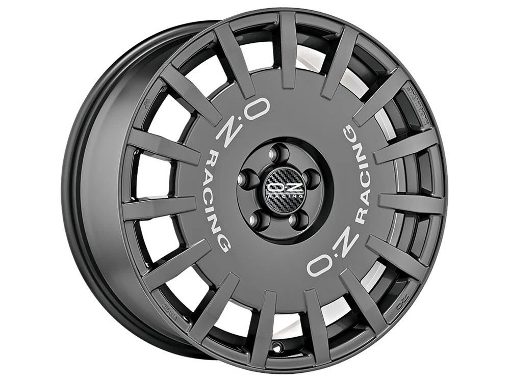 4 x OZ Racing RALLY RACING DARK GRAPHITE SILVER LETTERING & 4 x 225/40ZR18 (92Y) XL PIRELLI P-ZERO (PZ4) SPORT KS