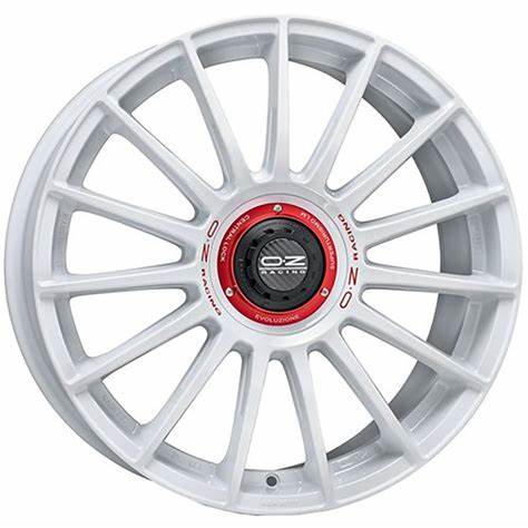 4 x OZ Racing SUPERT EVOLUZ WRC RACE WHITE RED LETTERING