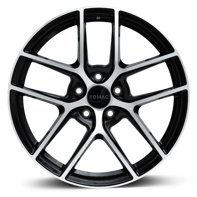 4 x ROMAC Diablo Black Polish & 4 x 245/35R18 92Y XL ACCELERA PHI-R