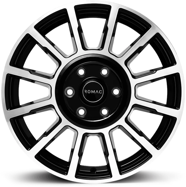 4 x ROMAC STEALTH BLACK/POLISH