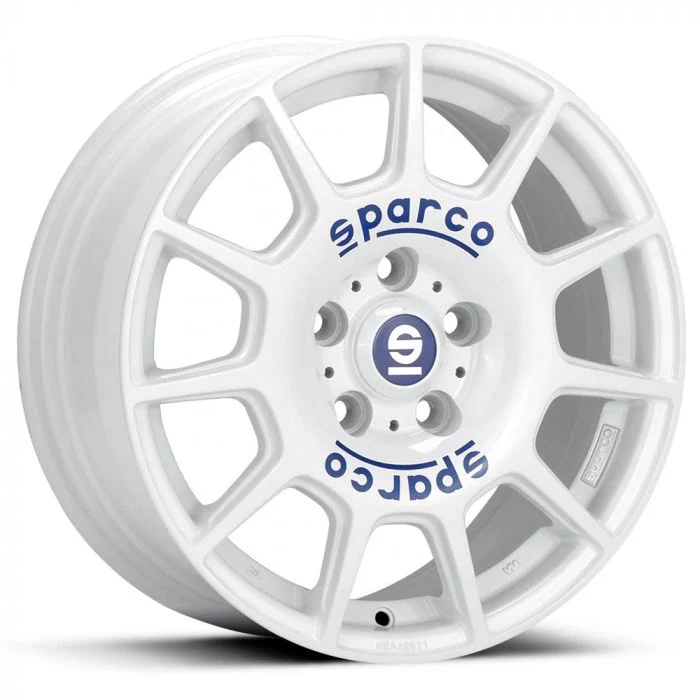 4 x Sparco SPARCO TERRA WHITE BLUE LETTERING & 4 x 205/45ZR16 87W XL MICHELIN PILOT SPORT 3