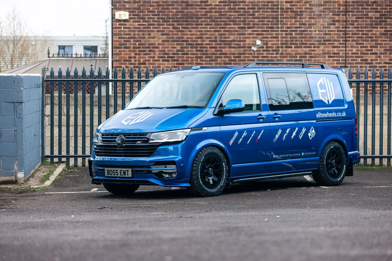 17" Volkswagen Transporter Black Rhino Warlord Midnight Black Alloy Wheels - Image 4