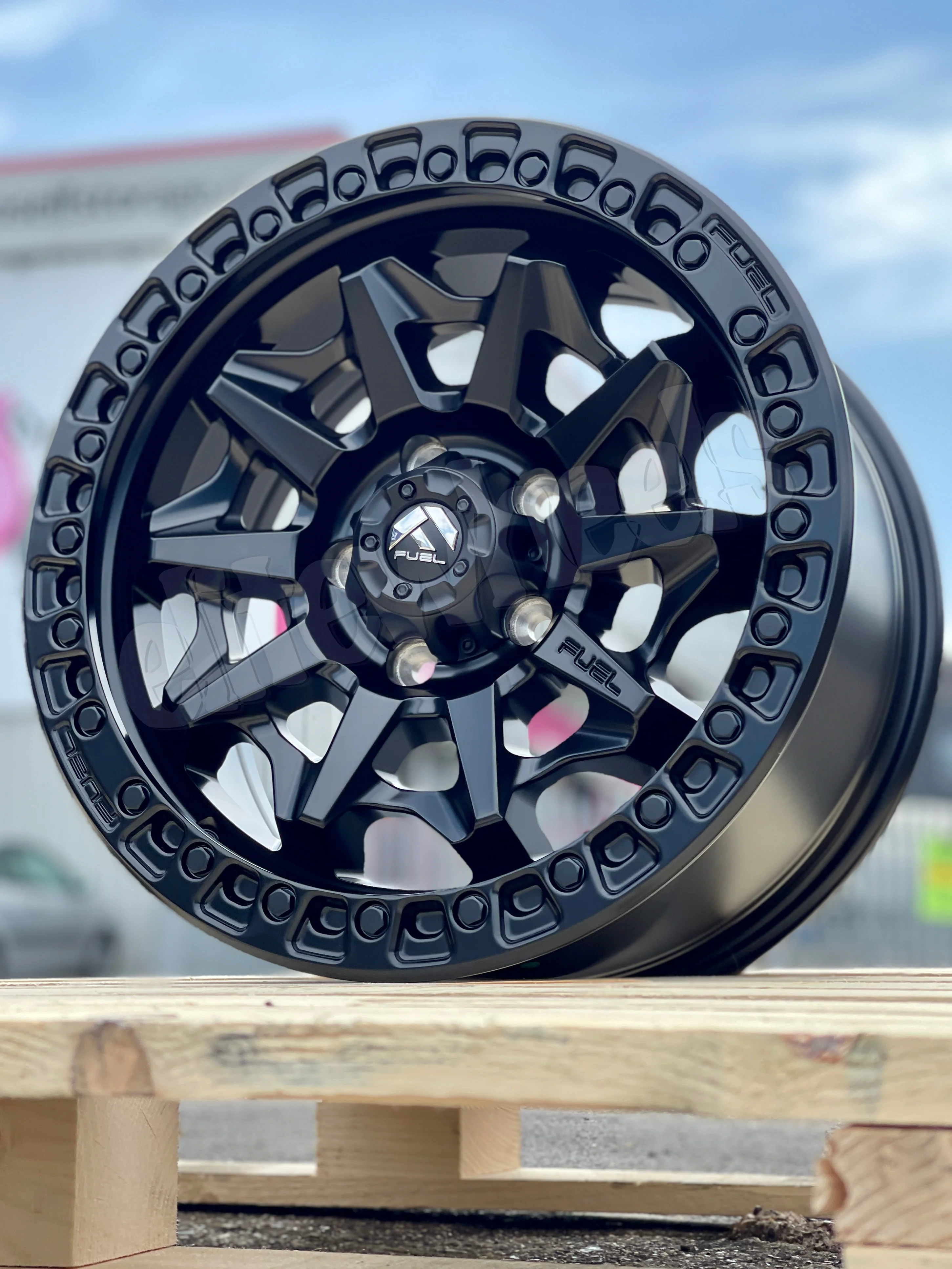 17" Volkswagen Transporter Fuel Covert Matt Black Alloy Wheels - Image 3