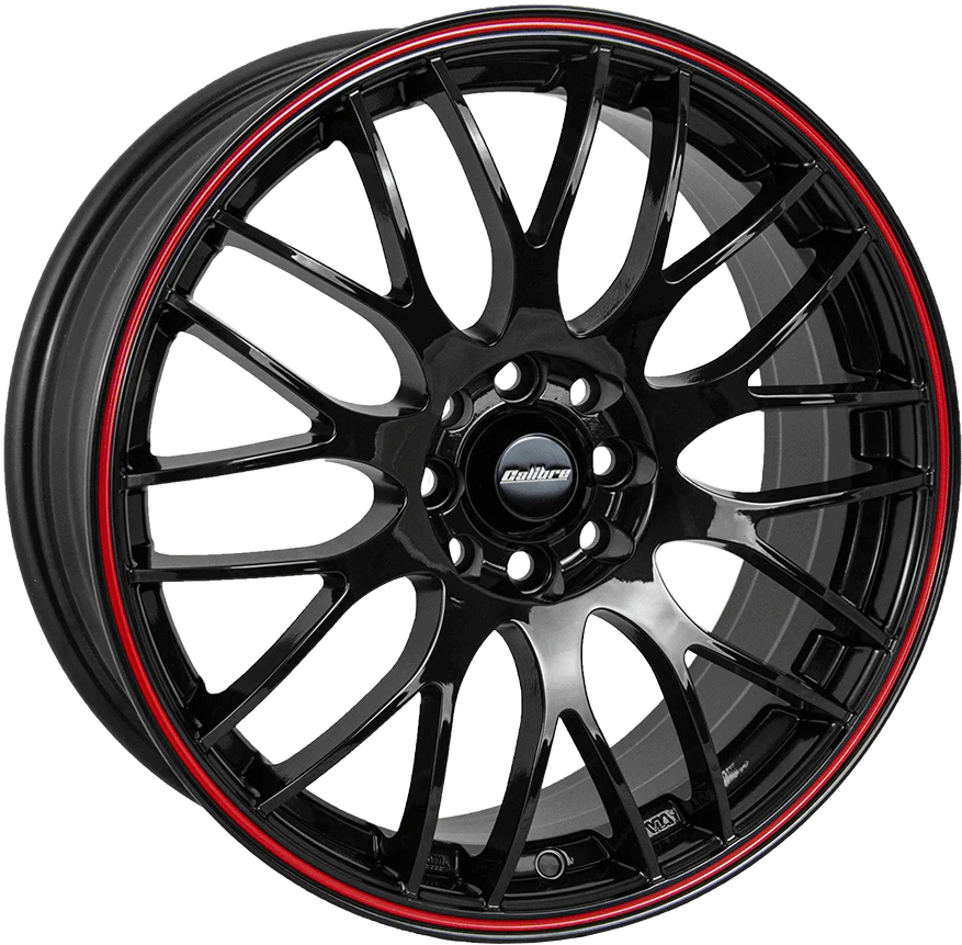 Wheel & Tyres Package( Calibre Motion Gloss Black / Red Pinstripe + 225/35ZR17 FALKEN FK510 86Y XL )