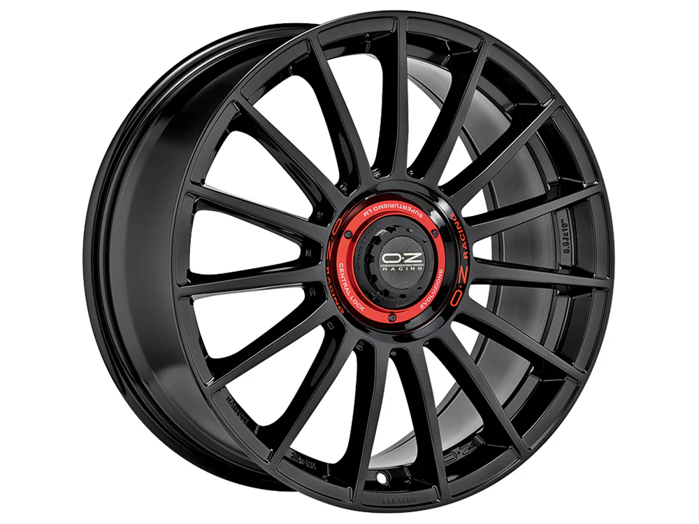 Wheel & Tyres Package( OZ Racing SUPERTURISMO EVOLUZIONE GLOSS BLACK + RED LETTERING + 245/35R19 MICH SPTCUP2 93Y NO XL )